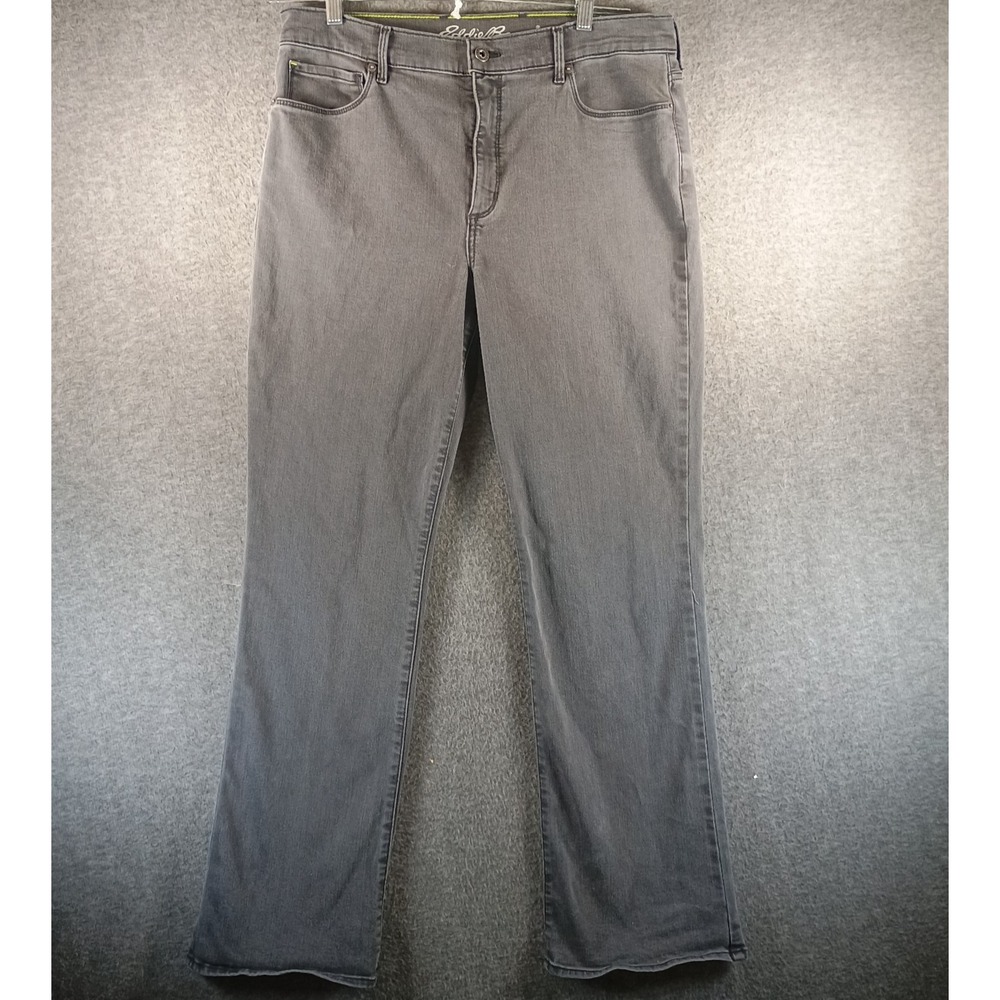 Eddie Bauer Curvy High Rise Boot Cut Womens 16 Grey Pockets Logo Travex Outdoors